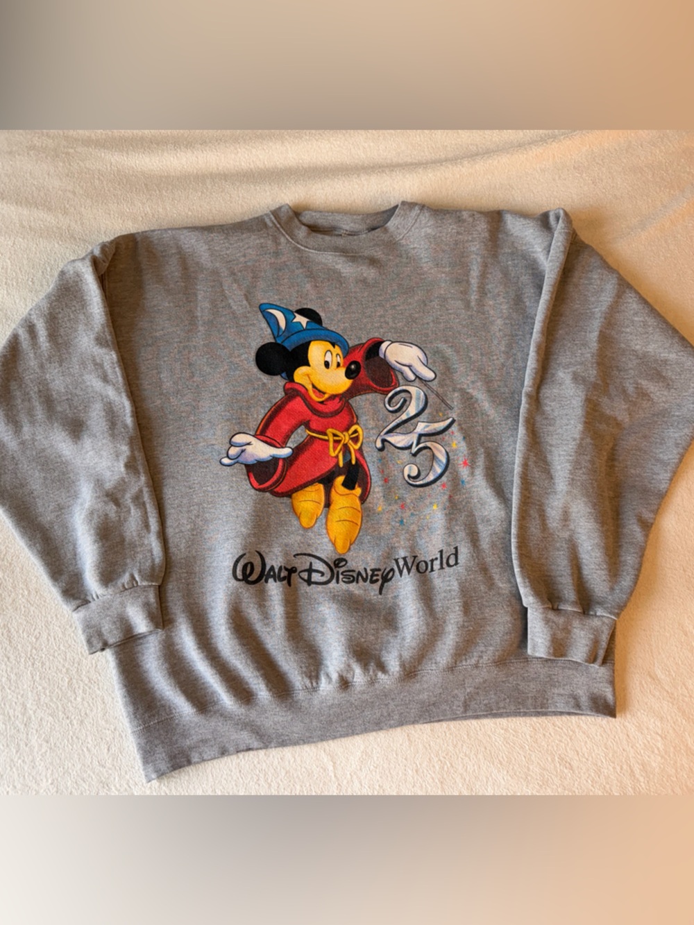 Walt Disney World Mickey Mouse 25th Anniversary Crewneck Sweatshirt XXL